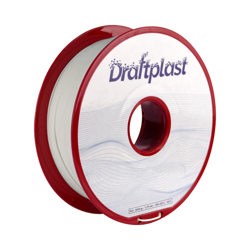 PLA Draftplast 1.75mm Blanc 1kg