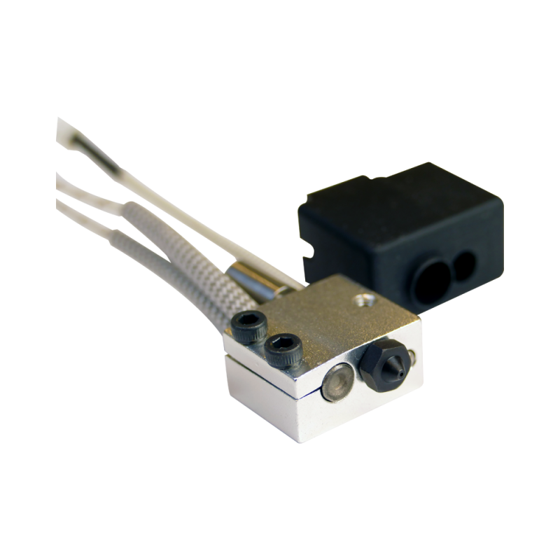 Full hotend with diamond PCD nozzle for Strateo3D DUAL600 (0,6mm nozzle)