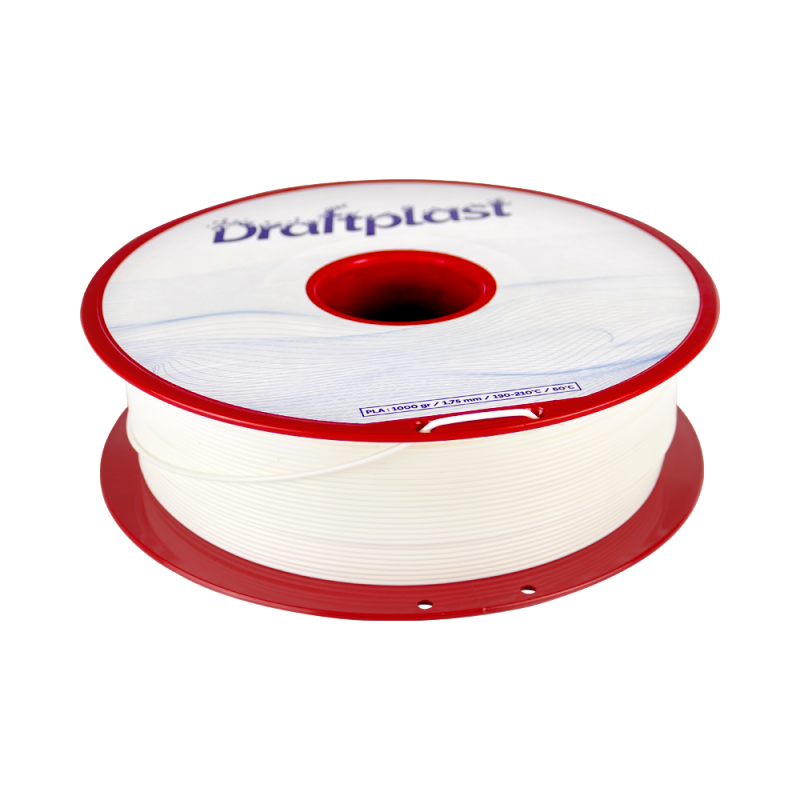 PLA Draftplast 1.75mm Blanc 1kg